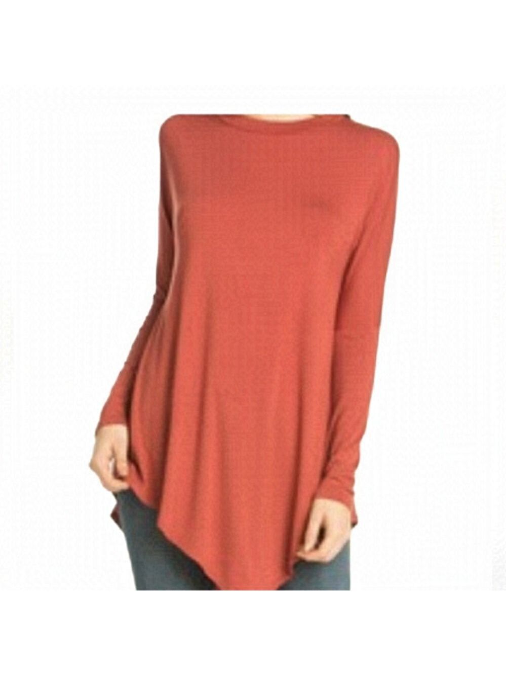 AZULES burnt orange long sleeve Tunic Top Size Small NWT